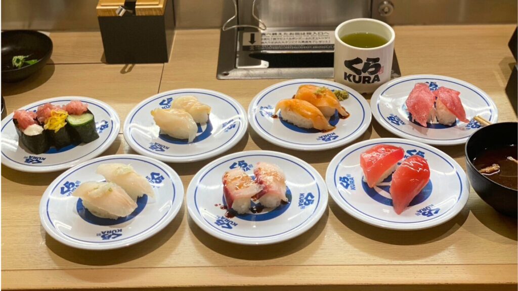 Kura Sushi's Sushi in Dotonbori