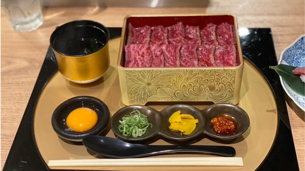 Wagyu Idaten's food